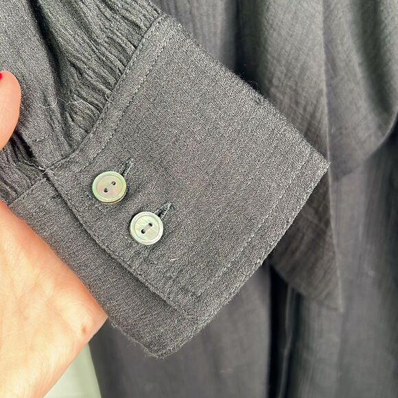 Brochu Walker The Madsen Shirtdress in Black Size Medium - Picture 8 of 16